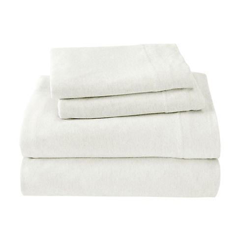 Brooklyn Flat Twin Extra Long Cotton Rich Ultra Soft Jersey Knit Sheet Set