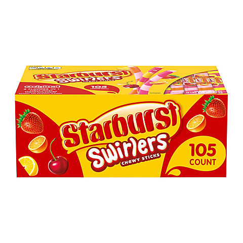 Starburst Swirlers Chewy Candy Sticks, 105 ct.