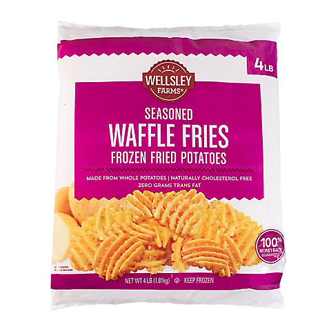 Wellsley Farms Seasoned Waffle Fries, 4 lbs.