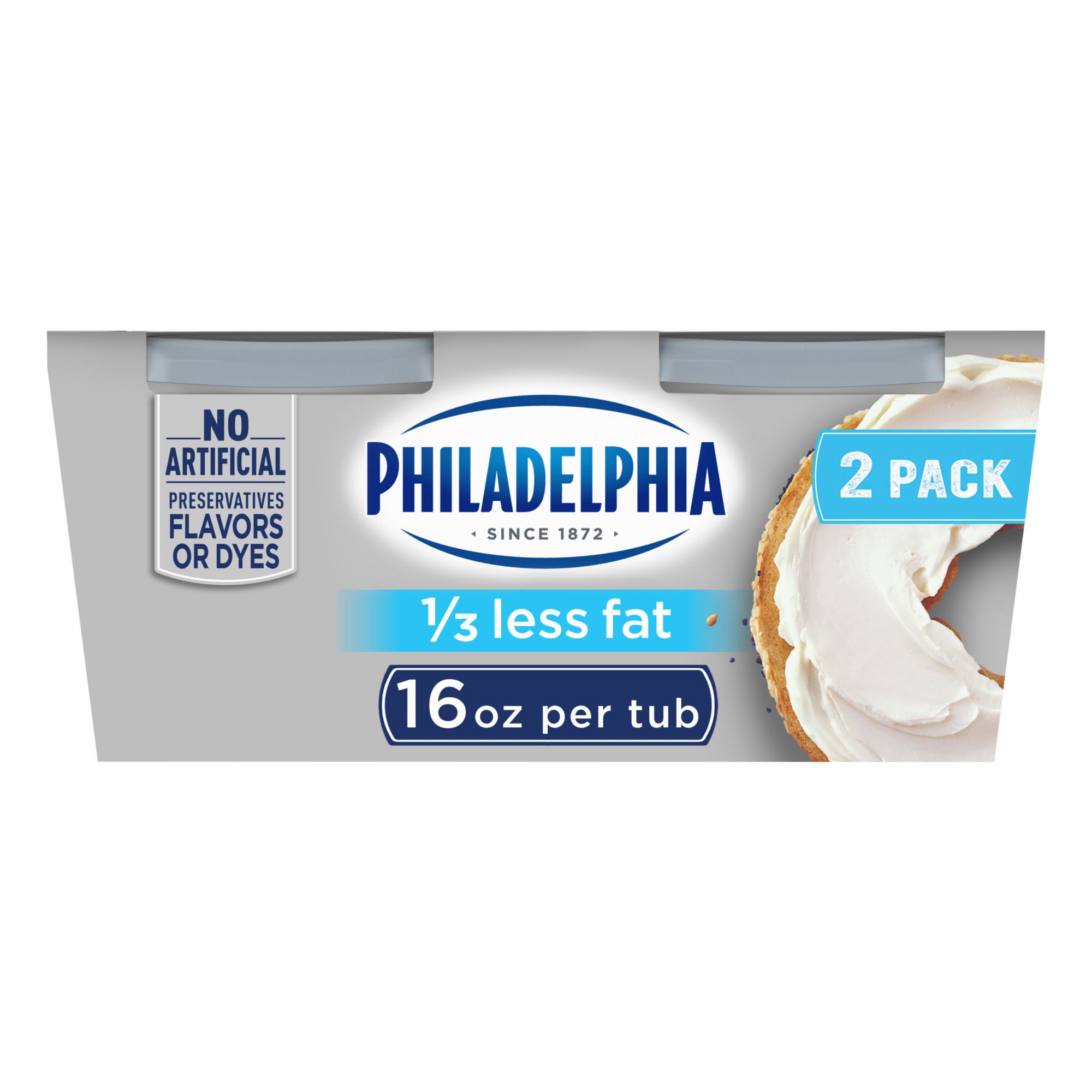 Kraft Philadelphia Light Cream Cheese Spread 2 Pk Bjs Wholesale Club