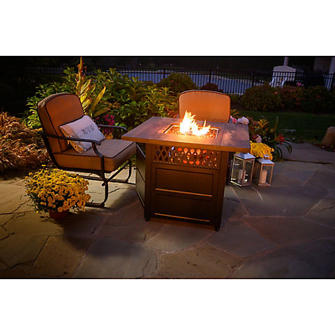 Endless Summer 38" Square Dual Heat Outdoor Gas Fire Pit