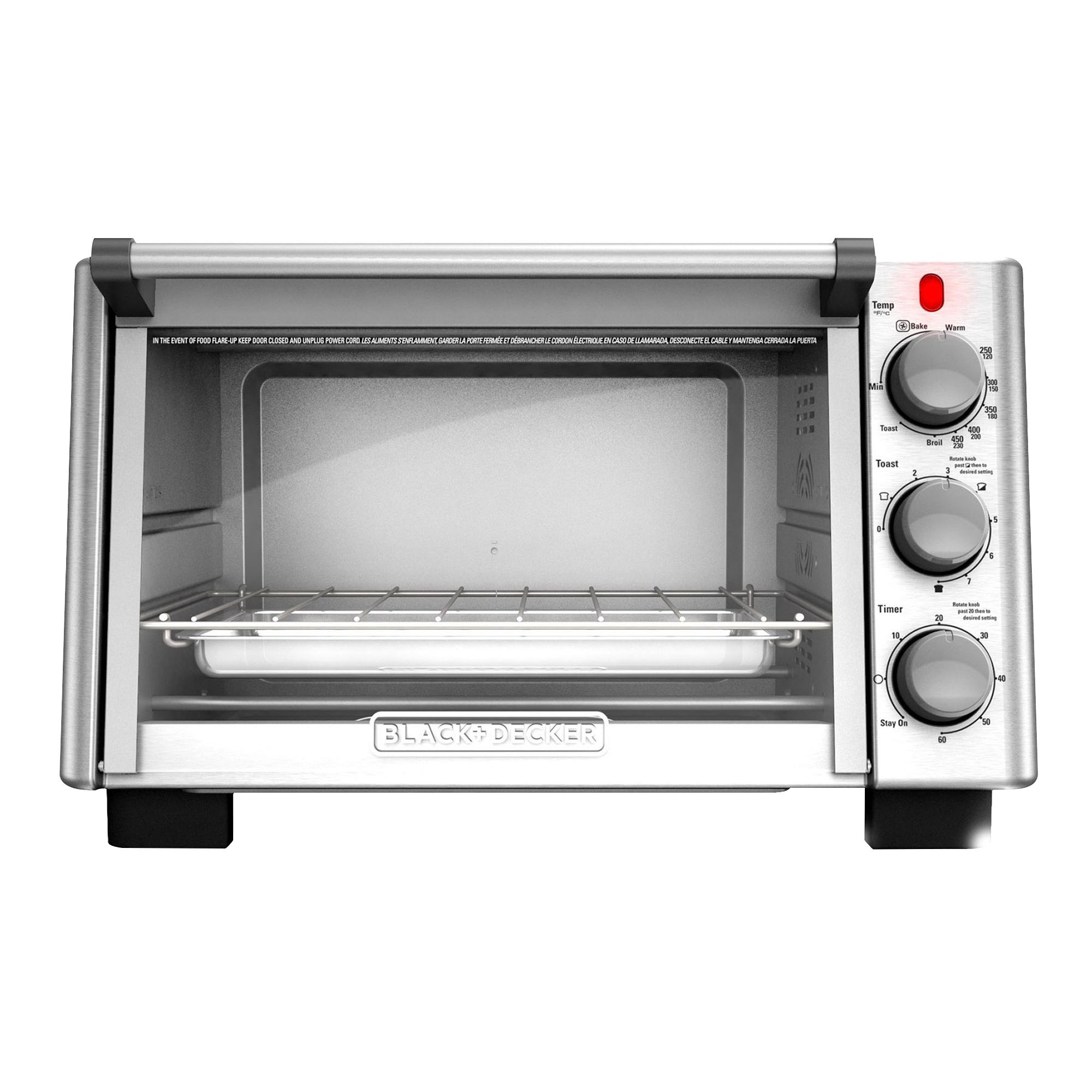 Black & Decker 4-Slice Toaster Oven - Stainless Steel