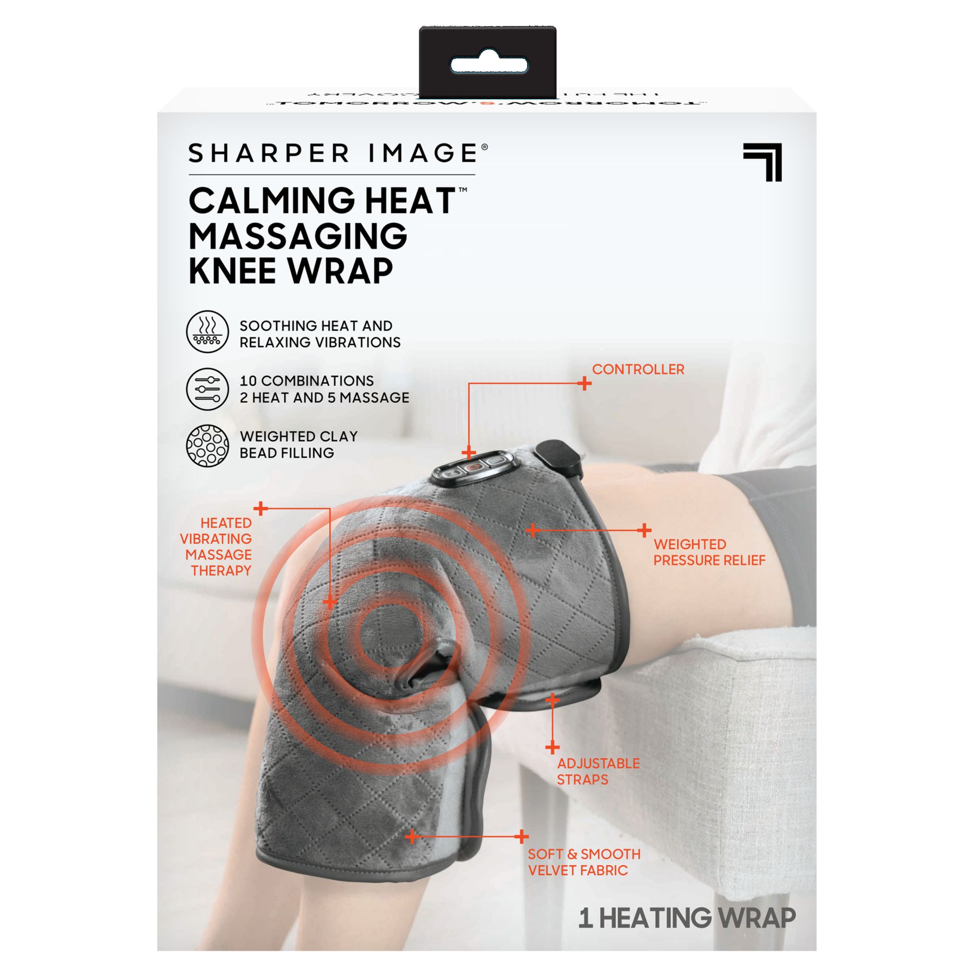 Sharper Image Calming Heat Deluxe Massaging Neck Wrap - 21122094