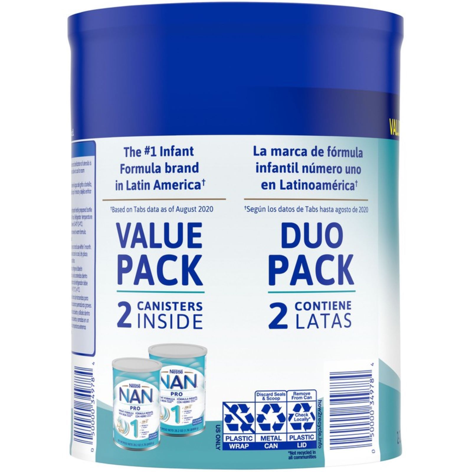 Fórmula para Lactantes NAN 2 Optimal Pro, 6 a 12 Meses, Lata 720g :  : Bebé