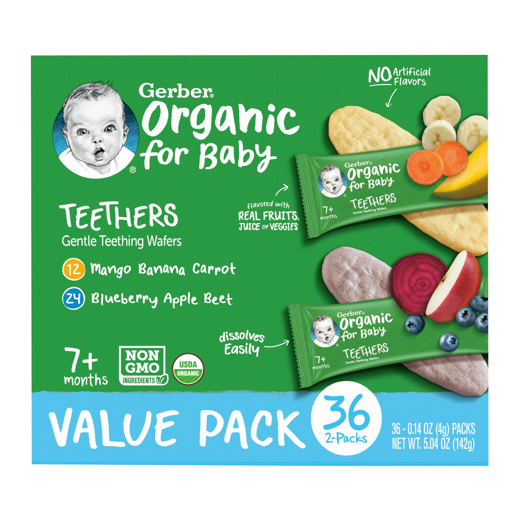 Gerber store teething wafers