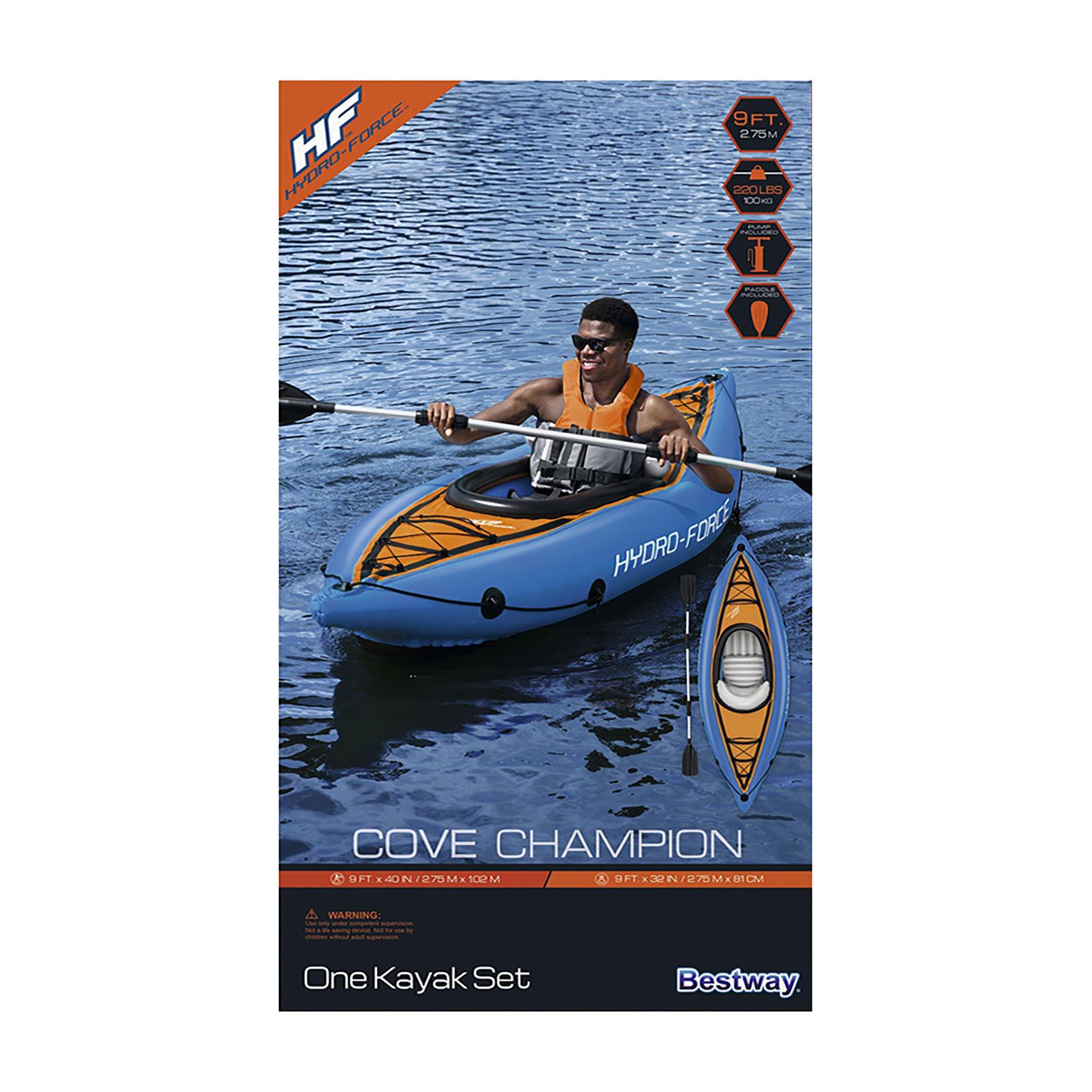 Hydro-Force Cove Champion Inflatable Kayak Set