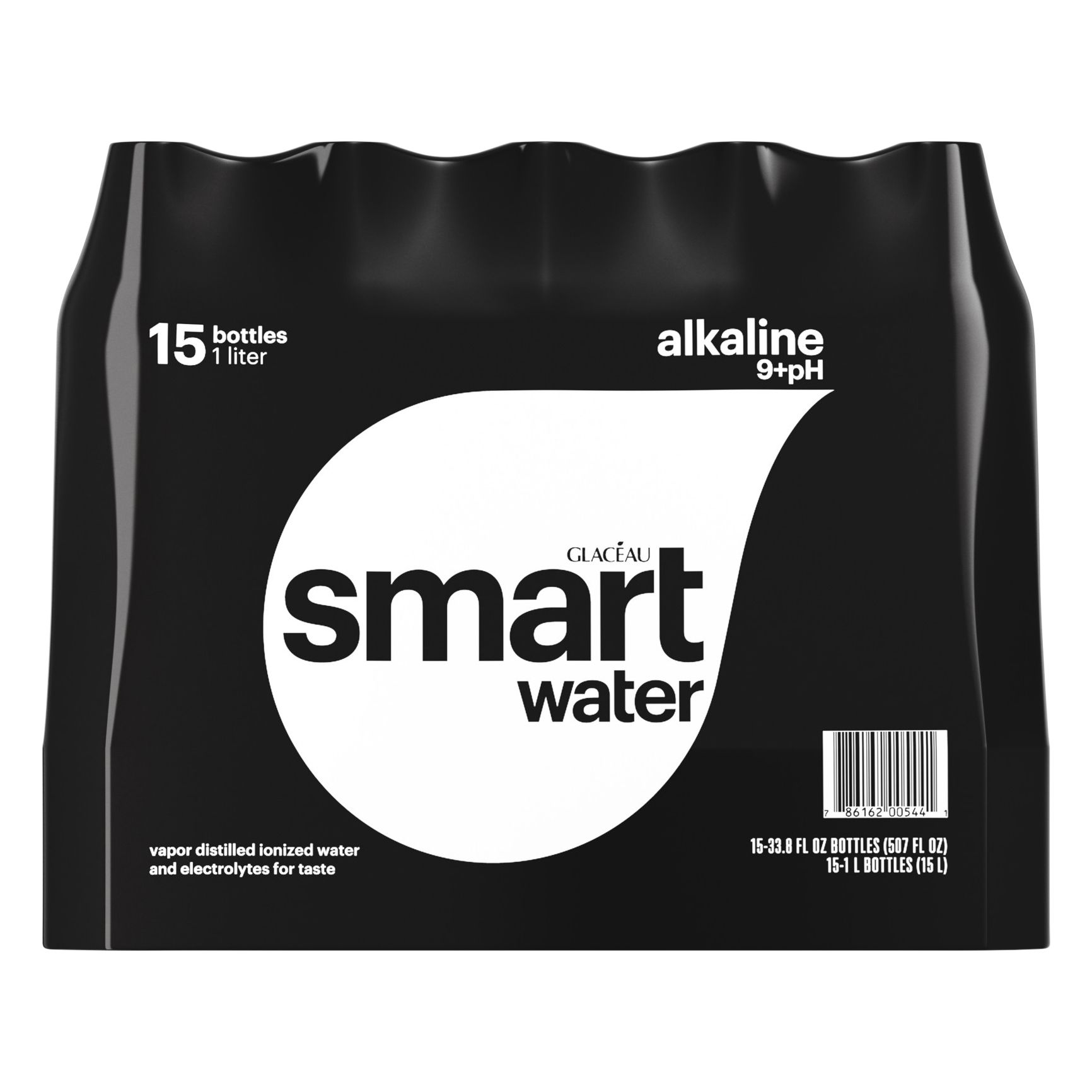 smartwater vapor distilled premium water, 1 liter, bottle