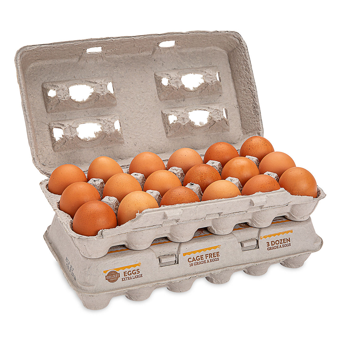 Wellsley Cage-Free Large Brown 18 ct / 2 pk Eggs