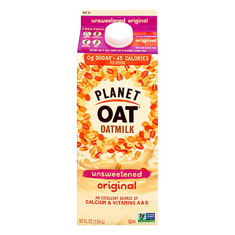Planet Oat Original Oatmilk Unsweetened, 52 oz.