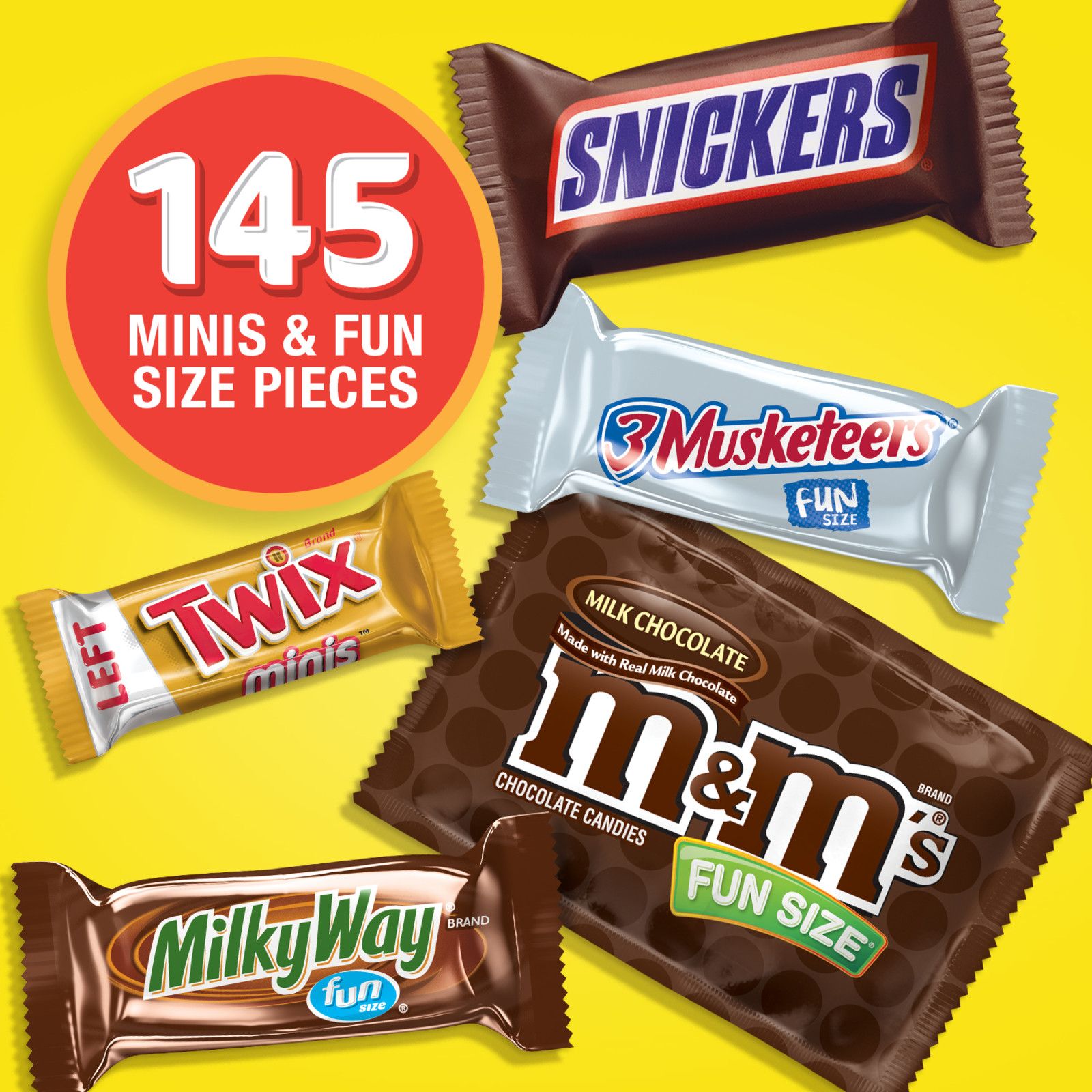  West End Foods 1 Pound Bundle of Snickers Bar Mini Size Milk  Chocolate Bulk Bag : Grocery & Gourmet Food