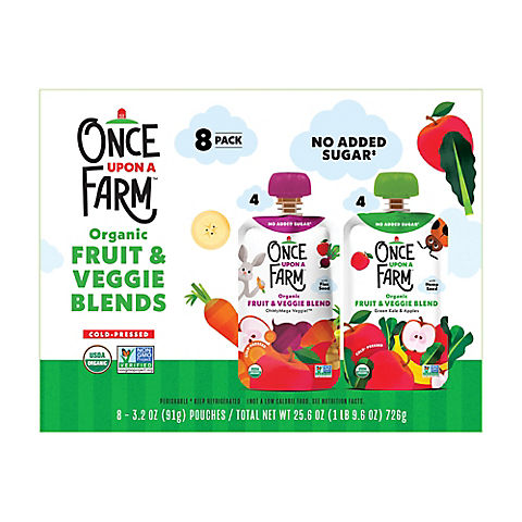 Once Upon A Farm Organic Fruit & Veggie Blends, 8 ct.