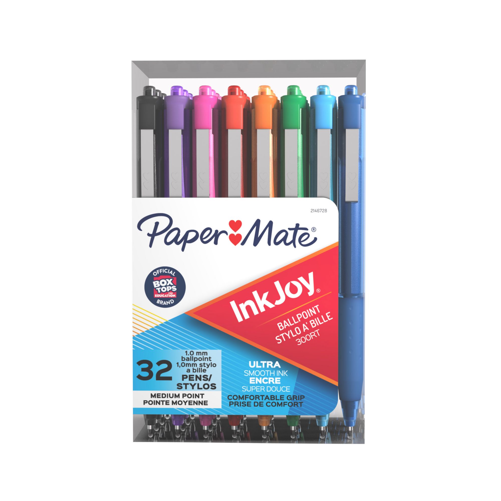 Paper Mate® InkJoy® 300RT Retractable Ballpoint Pens, Medium Point, Red,  Box of 12