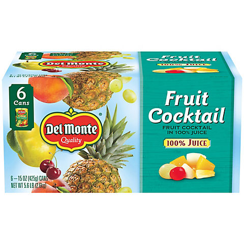 Del Monte Fruit Cocktail in 100% Juice, 6 pk./15 oz.