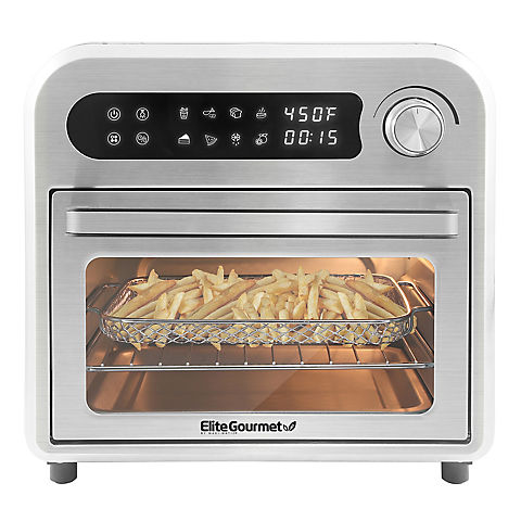 Elite Gourmet Infinite Use Air Fryer Oven - Stainless Steel