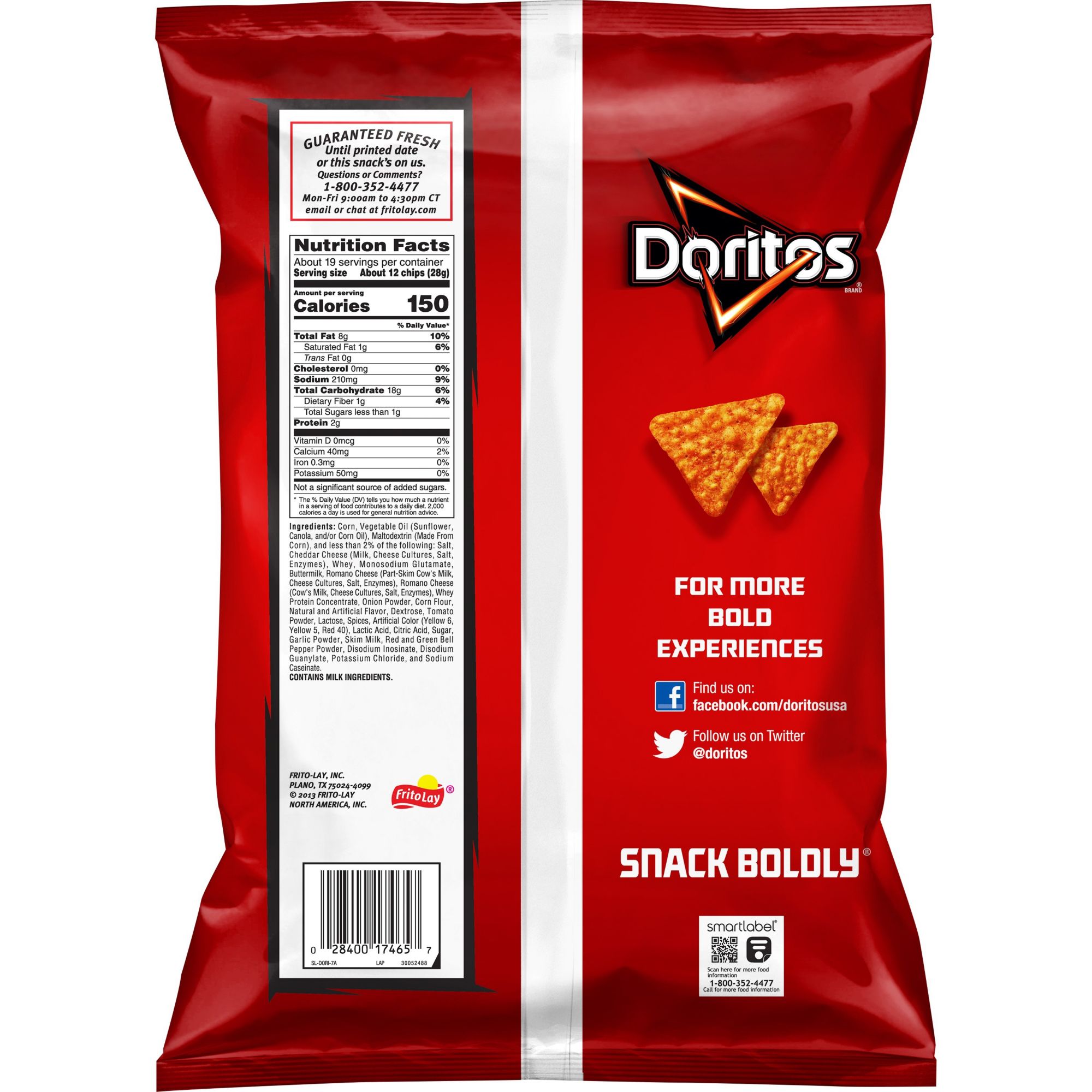 Doritos Cool Ranch Chips and Doritos Nacho Cheese Chips Bundle (2