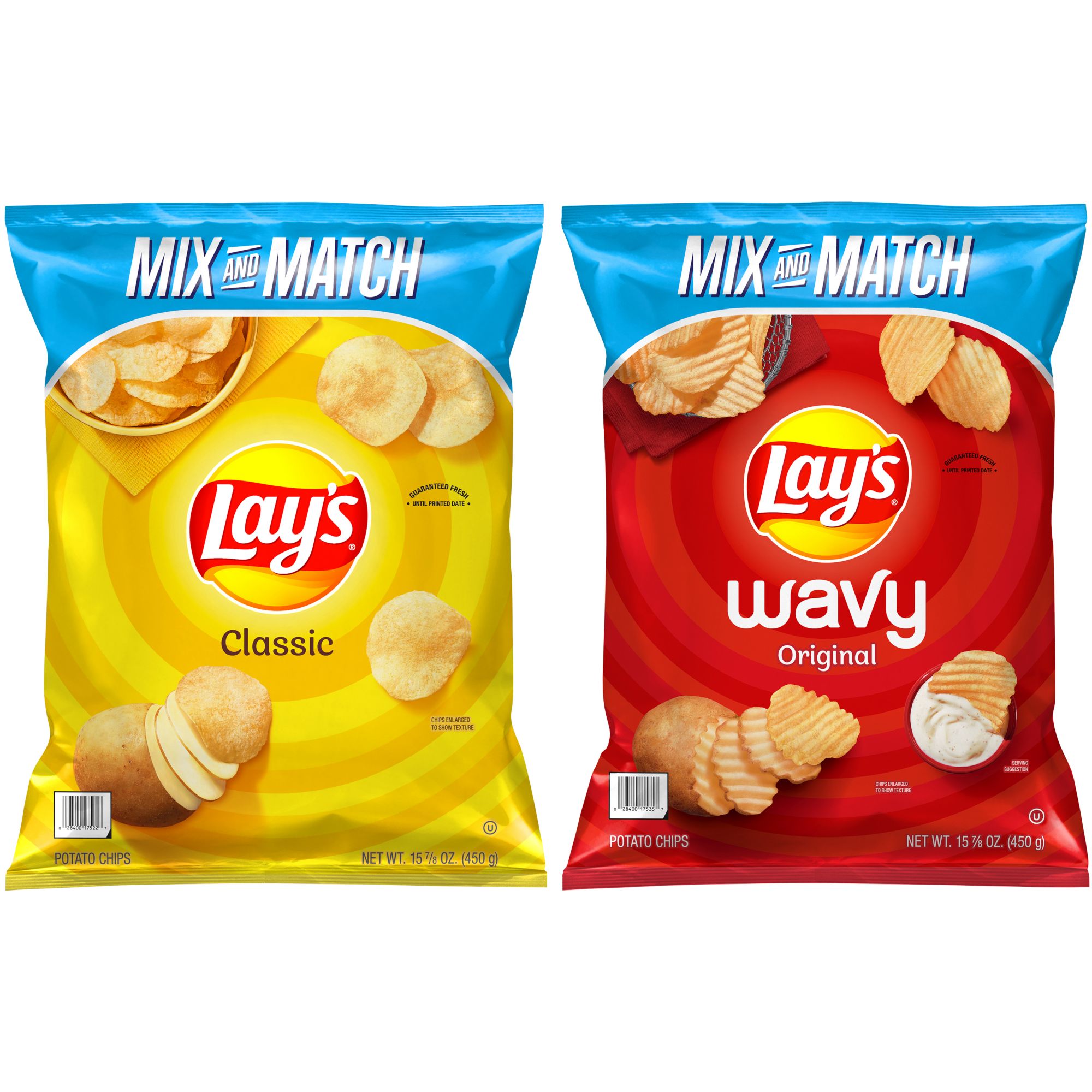 Lay's Wavy Original Potato Snack Chips, Gluten-Free, Party