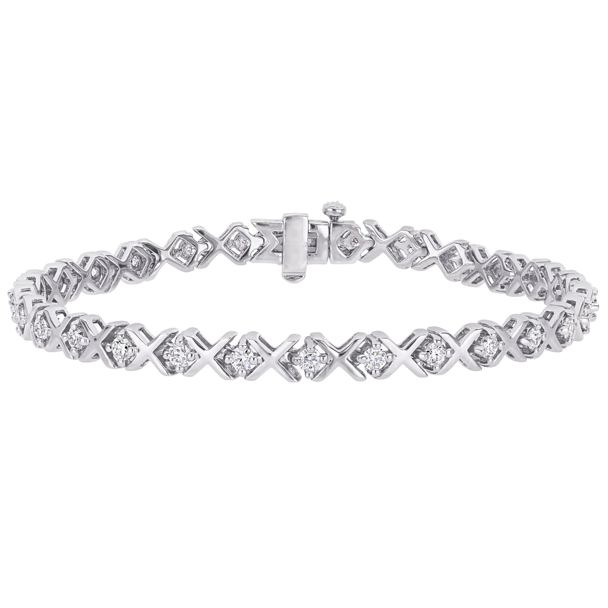 Sterling silver deals diamond tennis bracelet