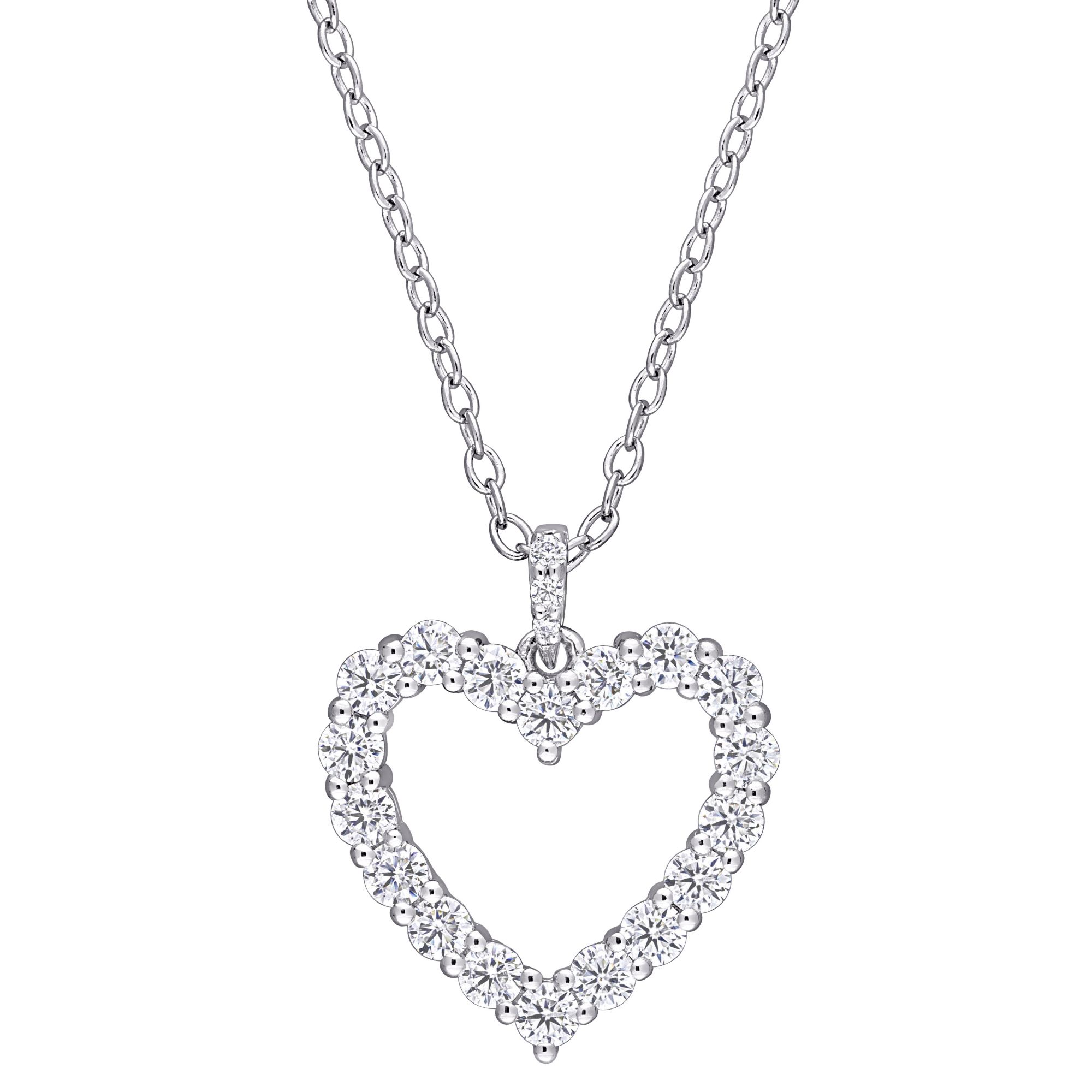 Moissanite on sale heart pendant