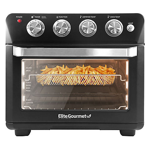 Elite Gourmet 25L XLarge Air Fryer Oven - Black