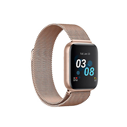 iTouch Air 3 Touchscreen Smartwatch Fitness Tracker, 40mm - Rose Gold Case with Rose Gold Mesh Strap