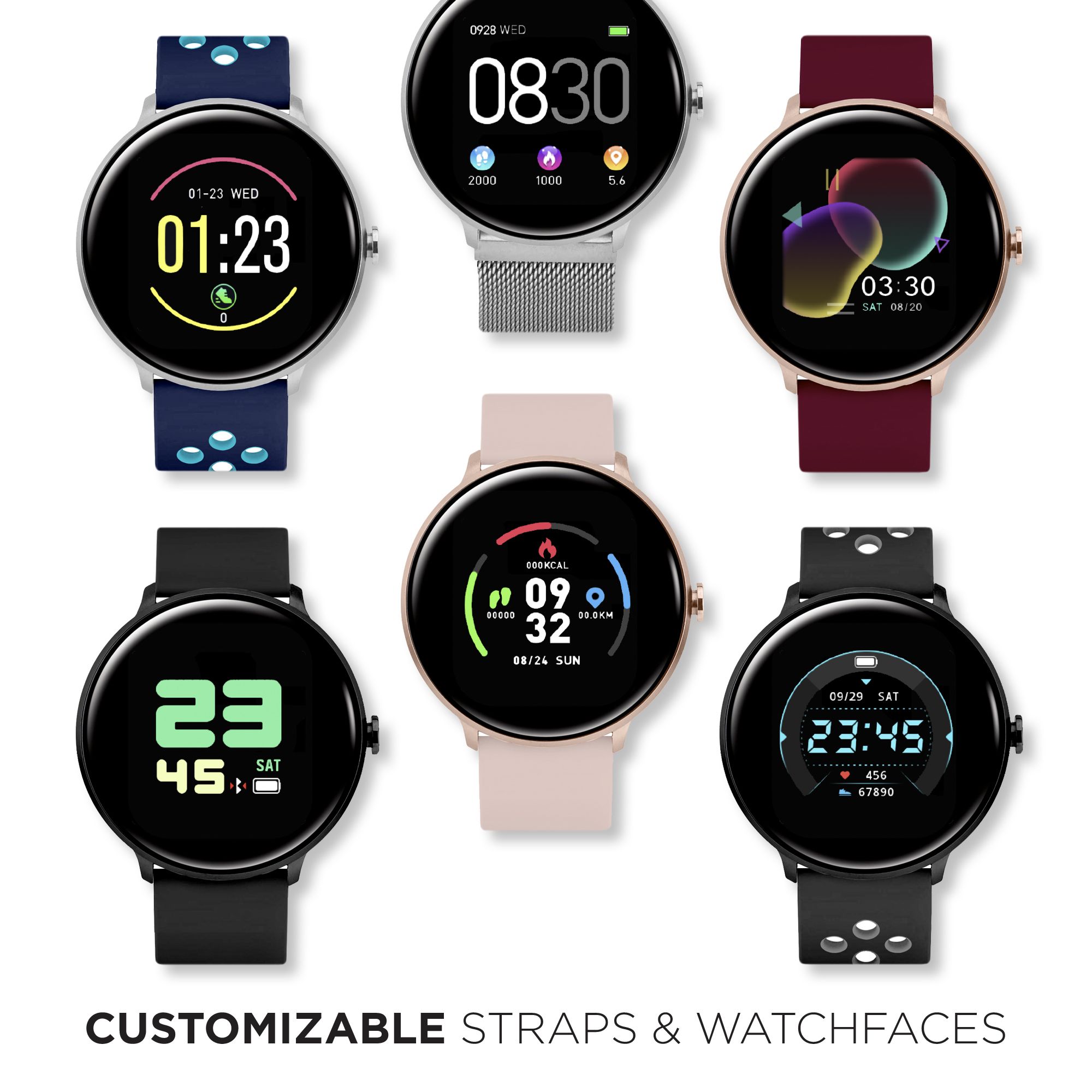 iTouch Sport 3 Touchscreen Smartwatch, 45mm - Gold Case with Gold Mesh Strap