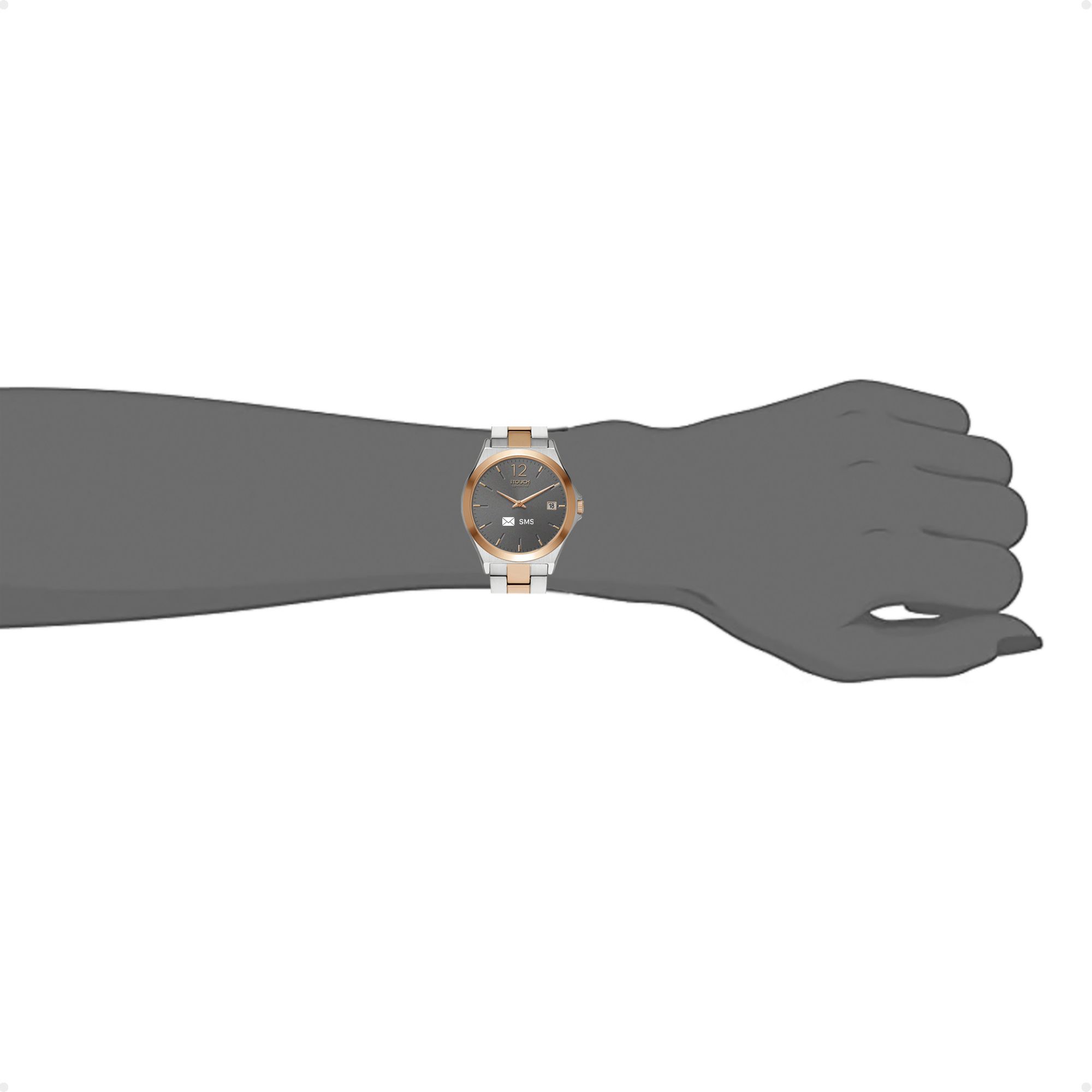 iTouch Connected Hybrid Smartwatch Fitness Tracker, 47mm - Two Toned Metal Strap