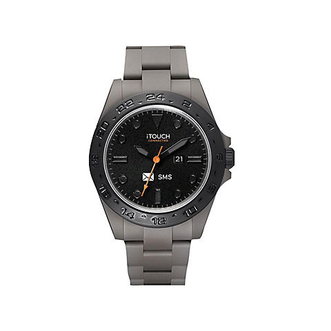 iTouch Connected Hybrid Smartwatch Fitness Tracker, 42mm - Gray Case with Gray Acrylic Strap