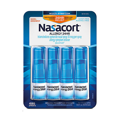 Nasacort Allergy 24-hour spray, 4 pk.