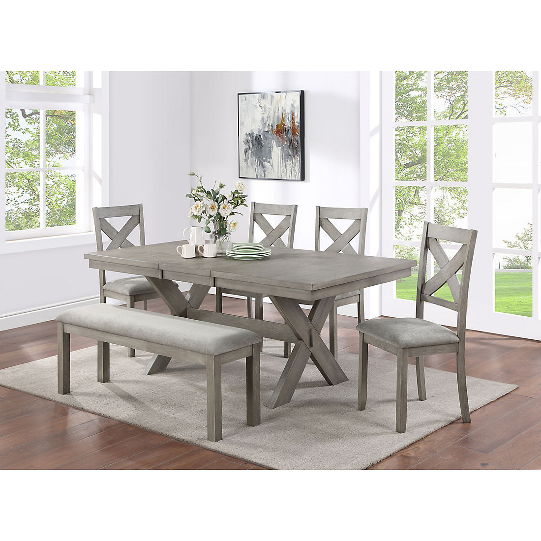 measure take Ruby Home to Office Jackson 6 Pc. Dining Set - Brown - BJs Wholesale Club