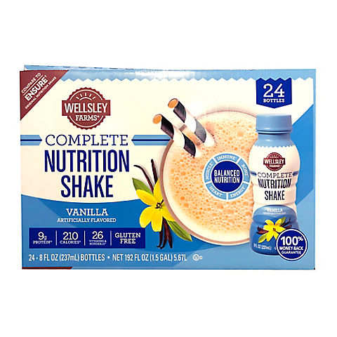 Wellsley Farms Complete Adult Nutrition Shake Vanilla, 24 ct./8 oz.