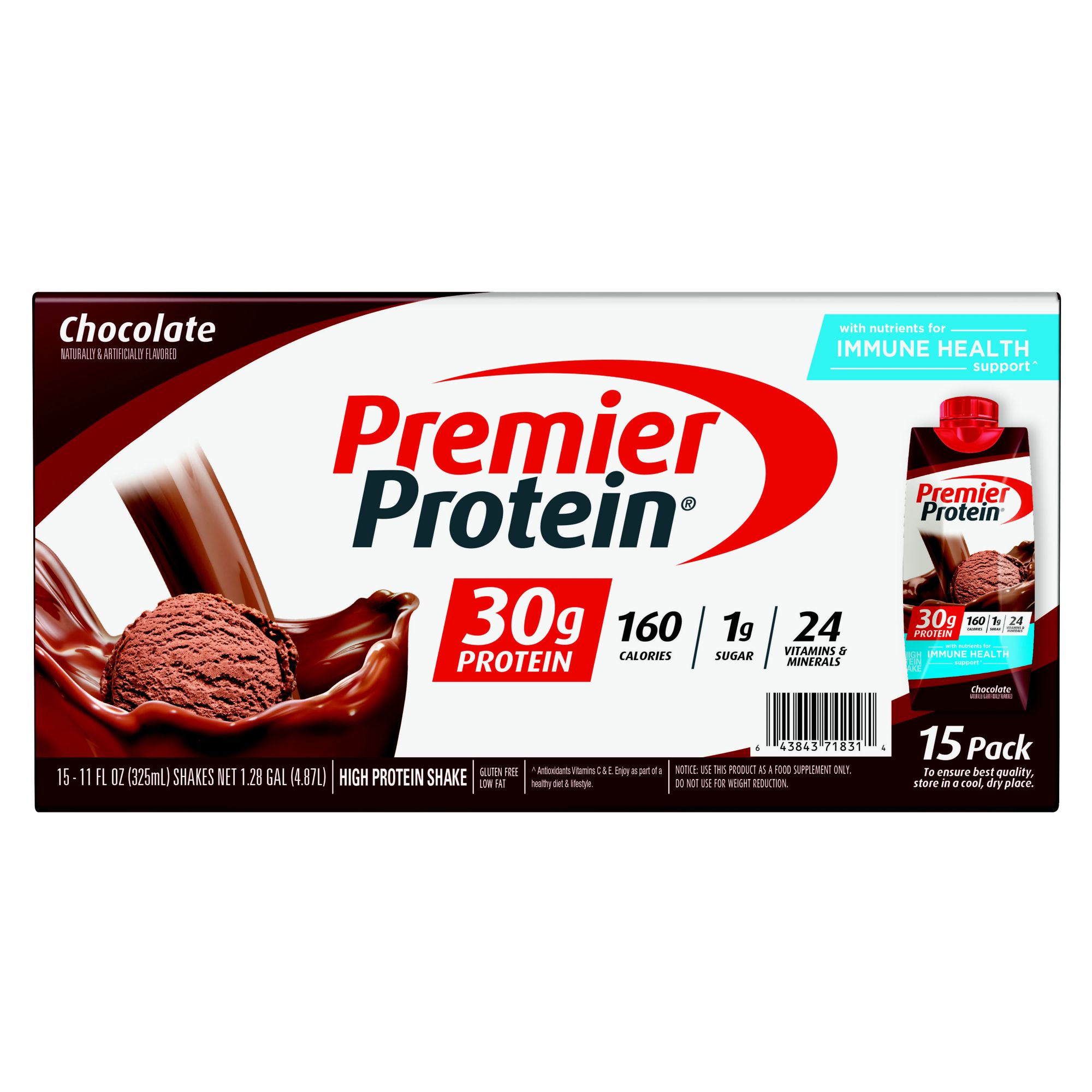 Premier Protein Chocolate Protein Shake 11 fl. oz. - 12/Case