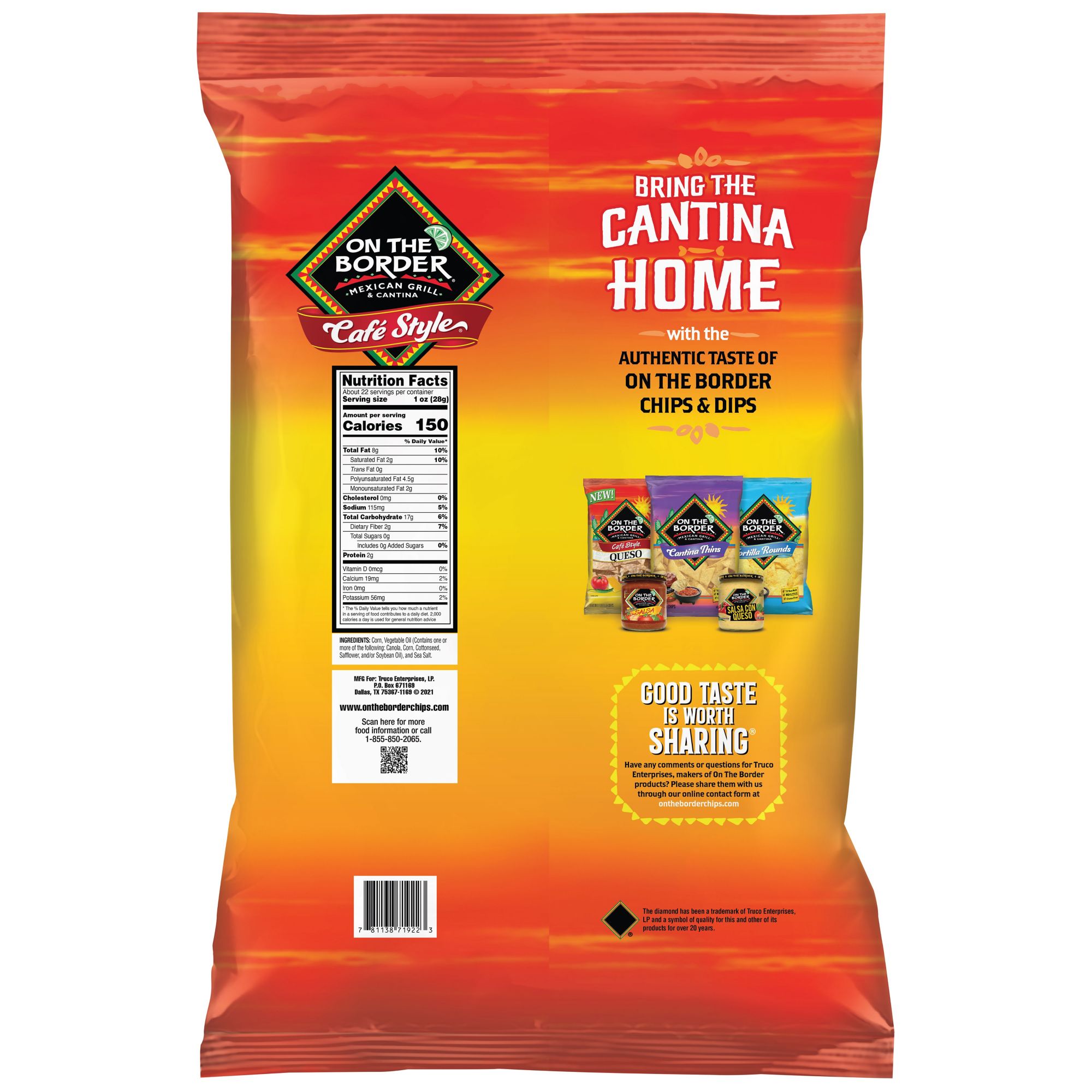 On the Border Tortilla Chips - Big Bag (28oz)