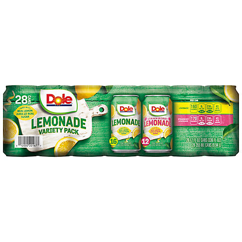 Dole Lemonade Variety Pack, 28 pk./12 oz.