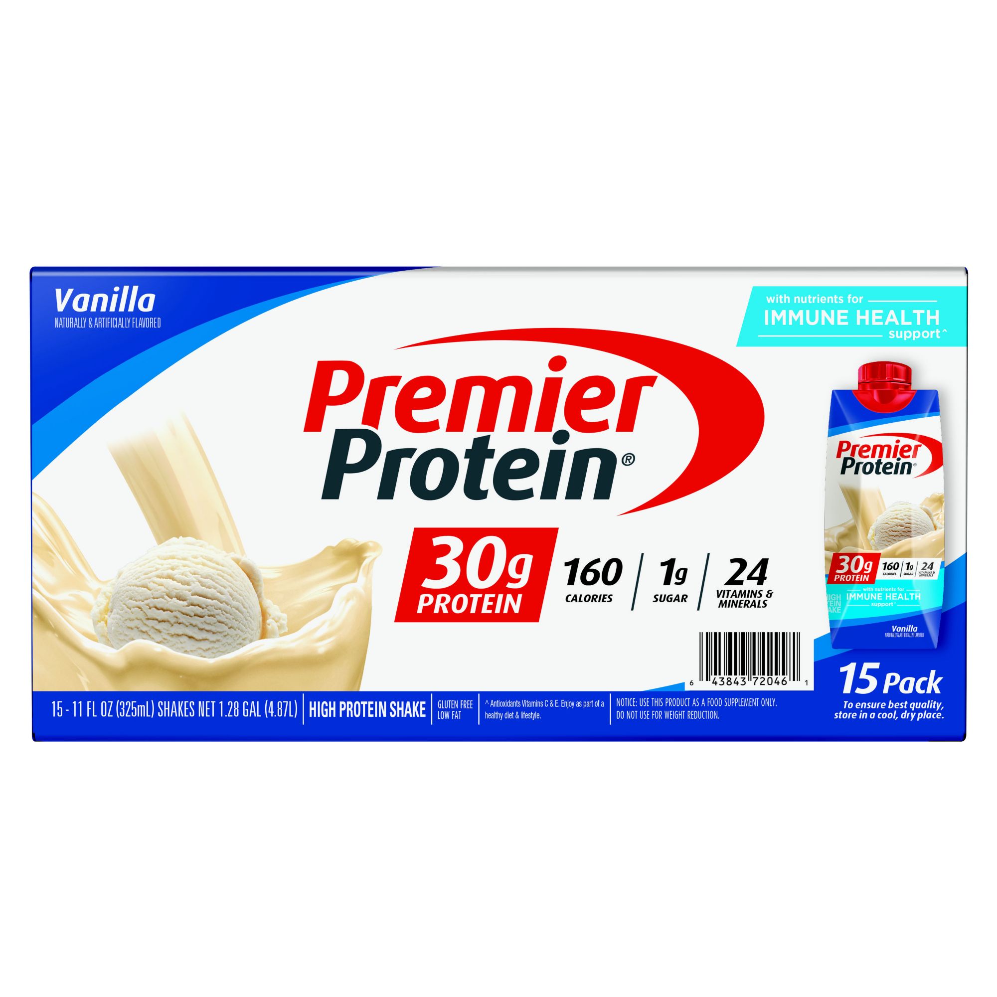 Premier Protein Shake, Vanilla, 30g Protein, 11 fl oz, 12 Ct 