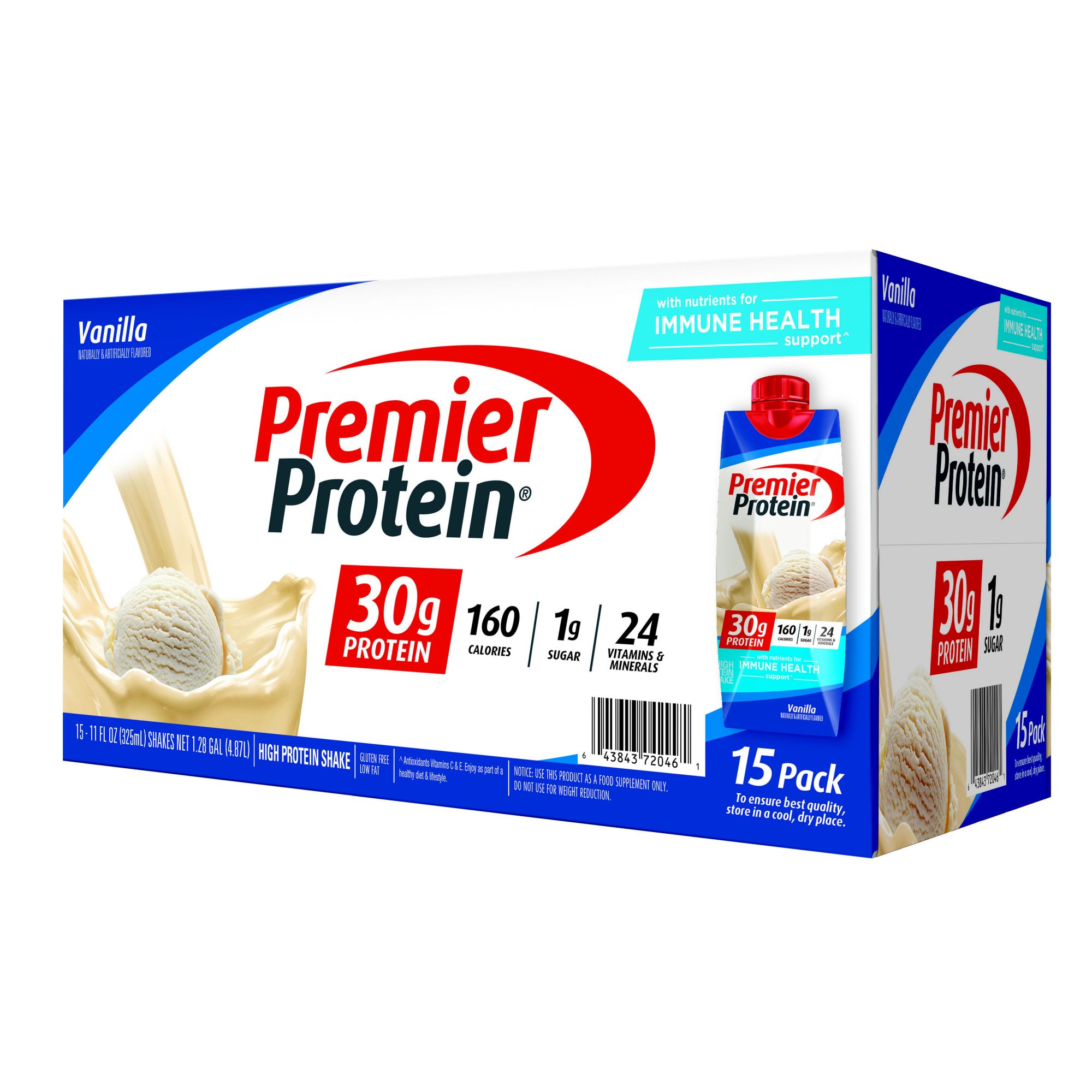 Premier Protein Shake, Vanilla, 30g Protein, 11 fl oz, 12 Ct