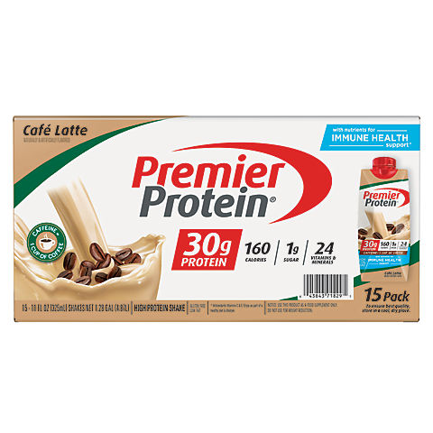 Premier Protein Cafe Latte Shake, 15 ct./11 oz.
