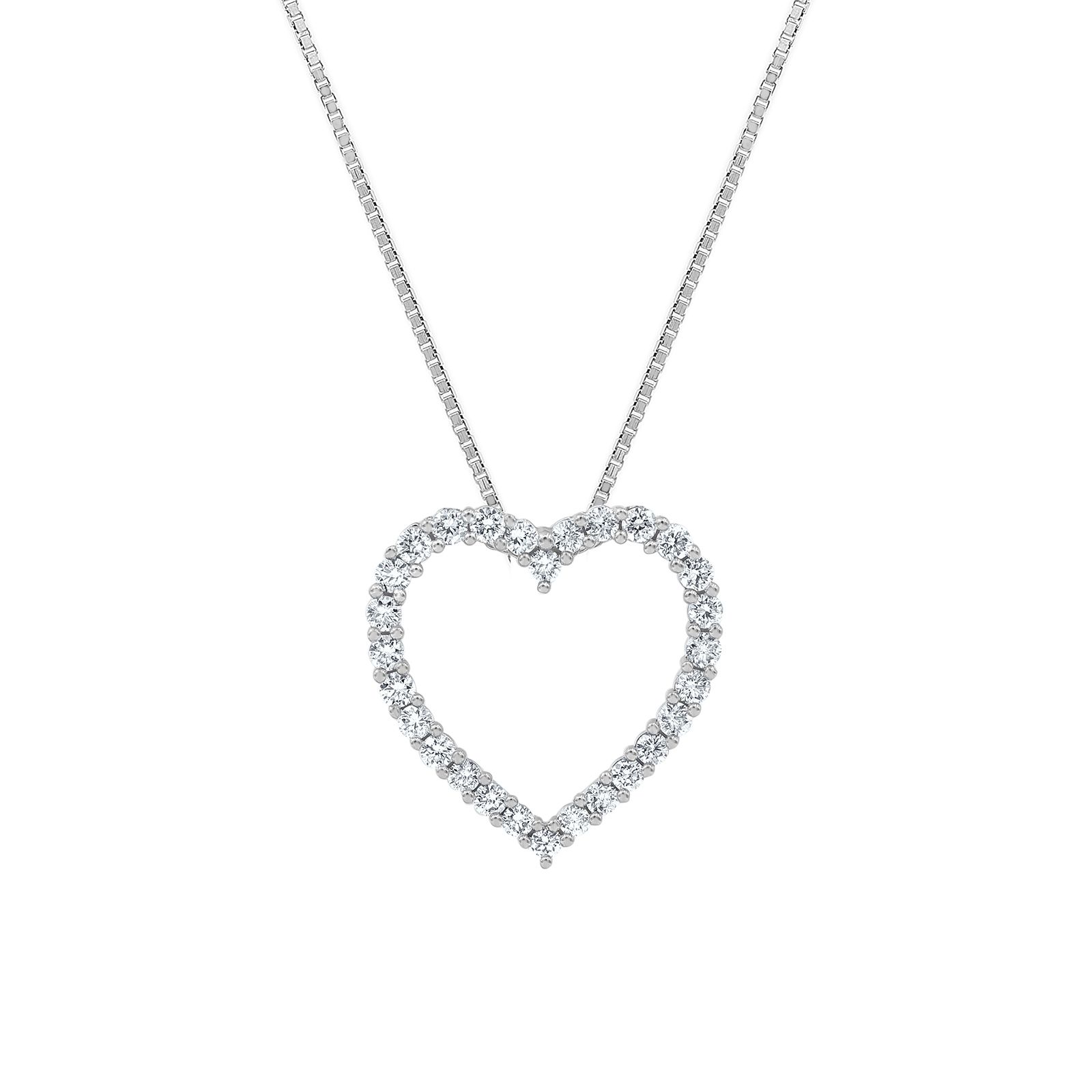 Diamond Heart Pendant 18 Necklace (1/2 Ct. t.w.) - Gold