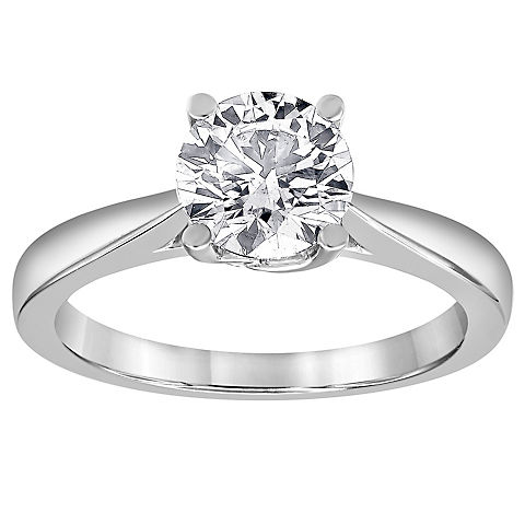 1.5 ct. t.w. Diamond Solitaire Ring in 14k White Gold