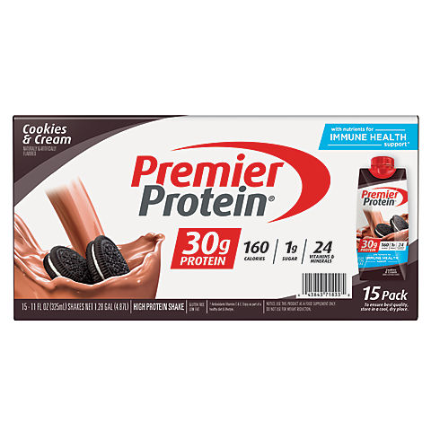 Premier Protein Cookies and Cream Shake, 15 ct./11 oz.