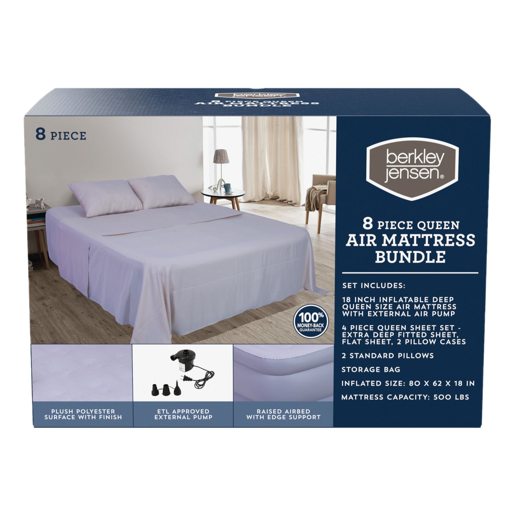 Guest Essentials Queen Inflatable Bed Set