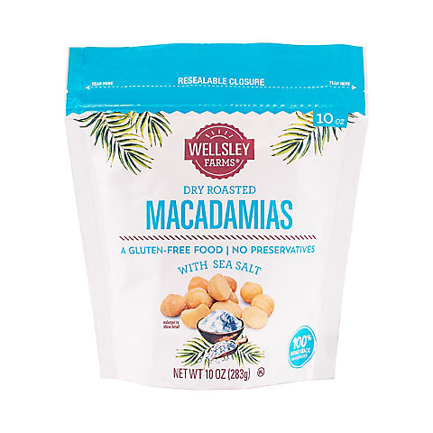 Wellsley Farms Dry Roasted Macadamia Nuts, 10 oz.