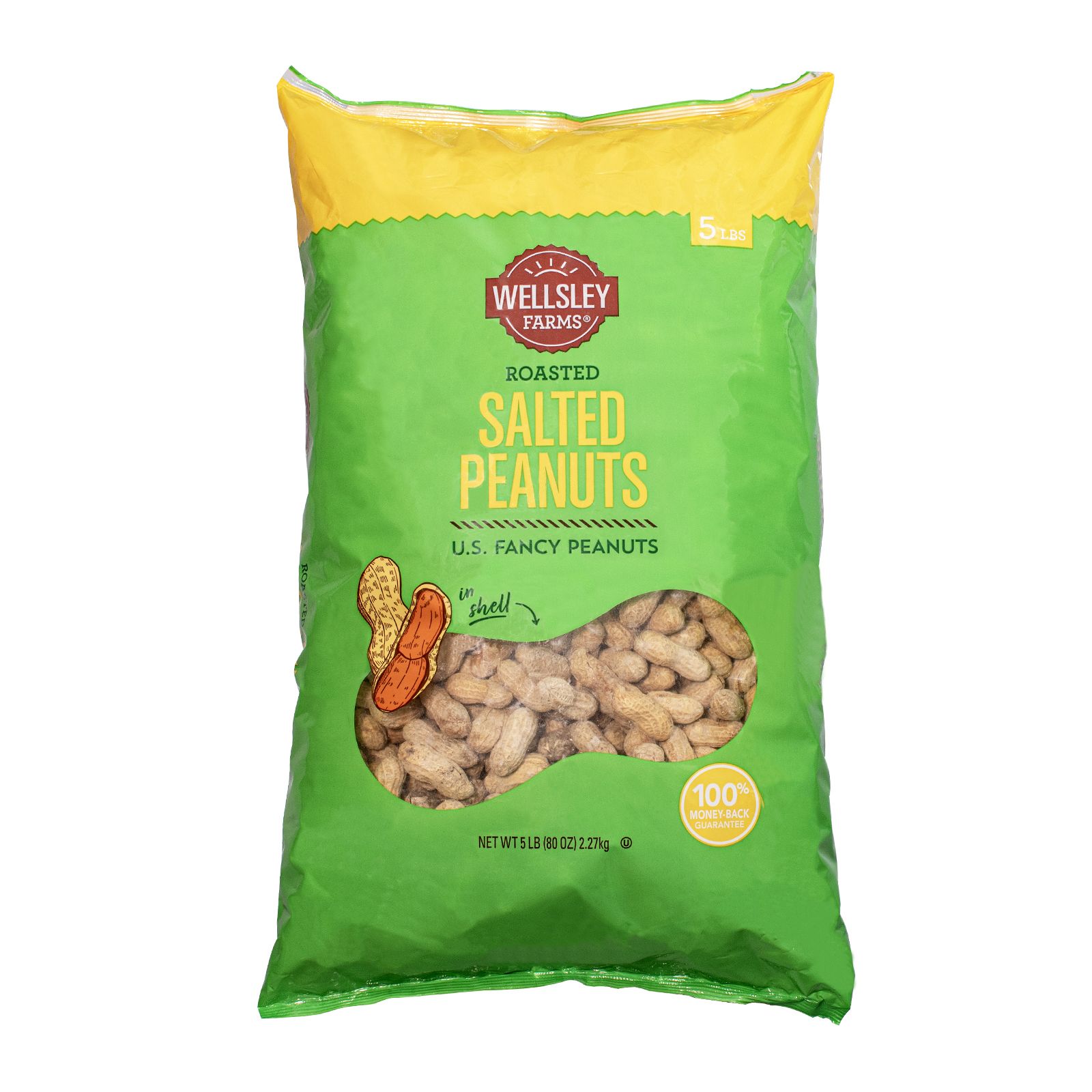 Wellsley Farms Salted & Roasted In-Shell Peanuts, 5 lbs.