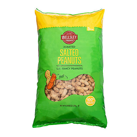 Wellsley Farms Salted & Roasted In-Shell Peanuts, 5 lbs.