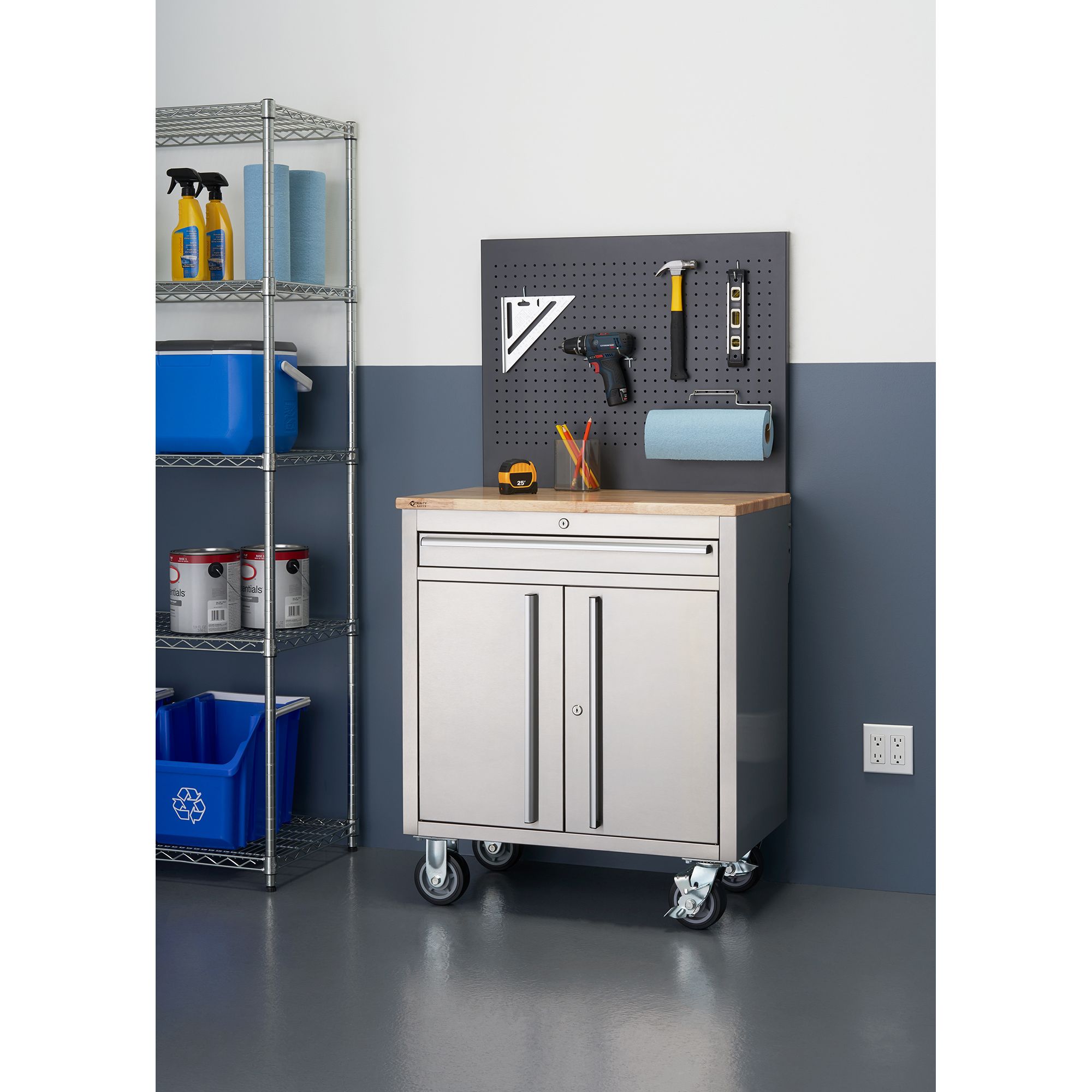 TRINITY 3-tier Kitchen Cart with Drawers