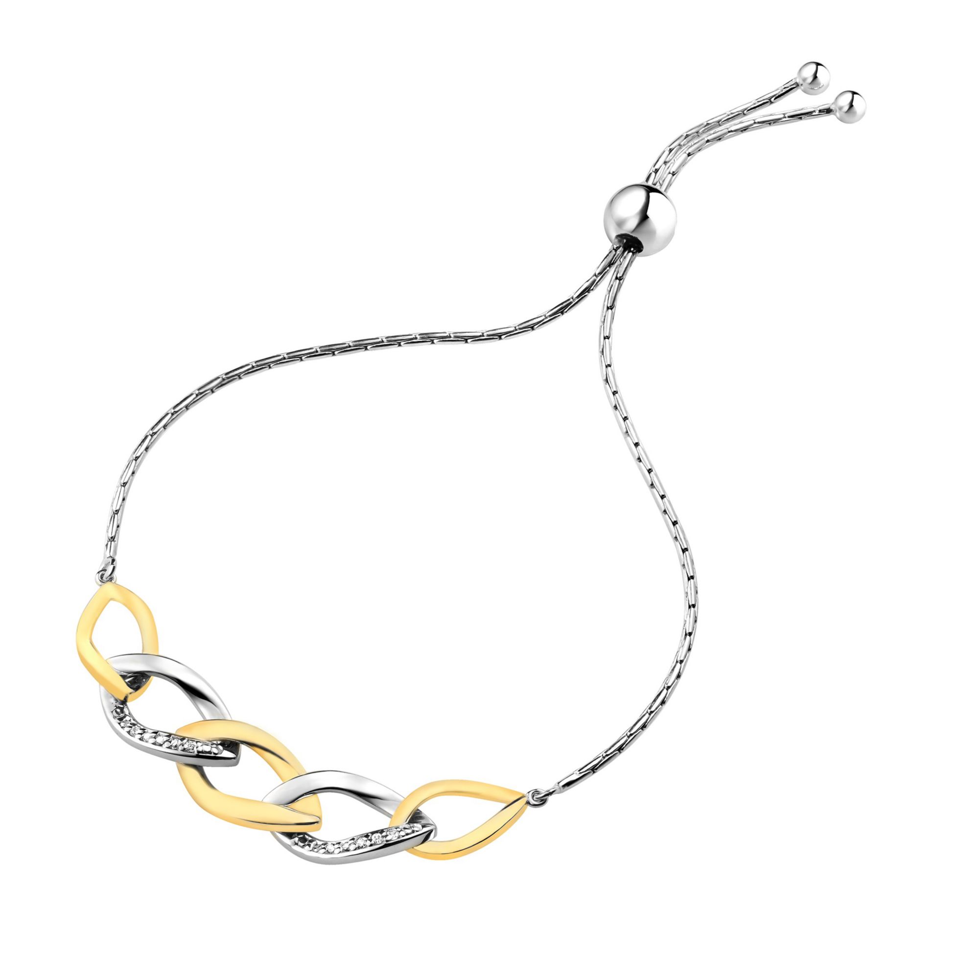 RCM10901-0925 14K Gold Initial M Bolo Bracelet