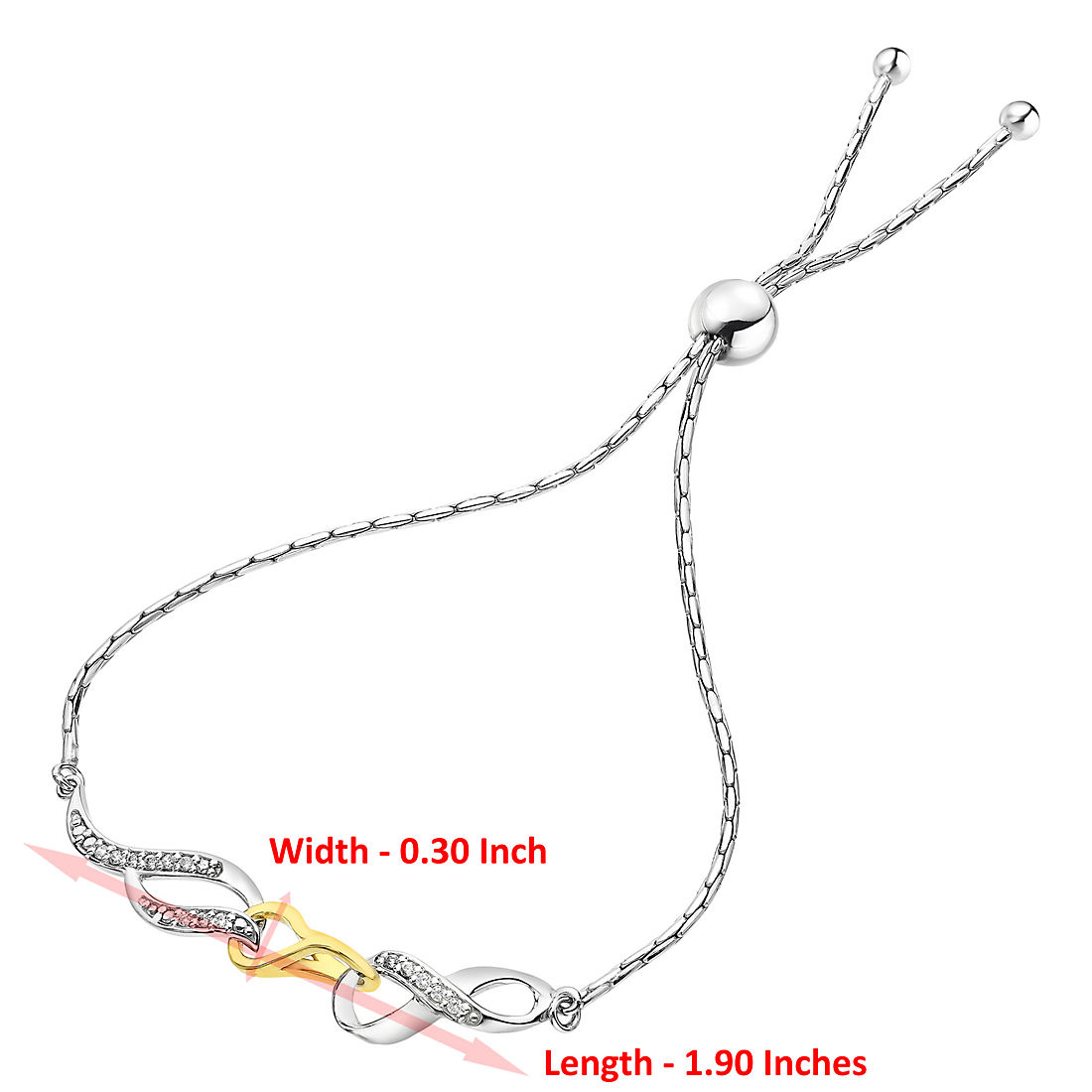 Amairah .10 ct. t.w. Diamond Bolo Bracelet in Yellow Gold Plated over Silver  Infinity Style | BJ\'s Wholesale Club