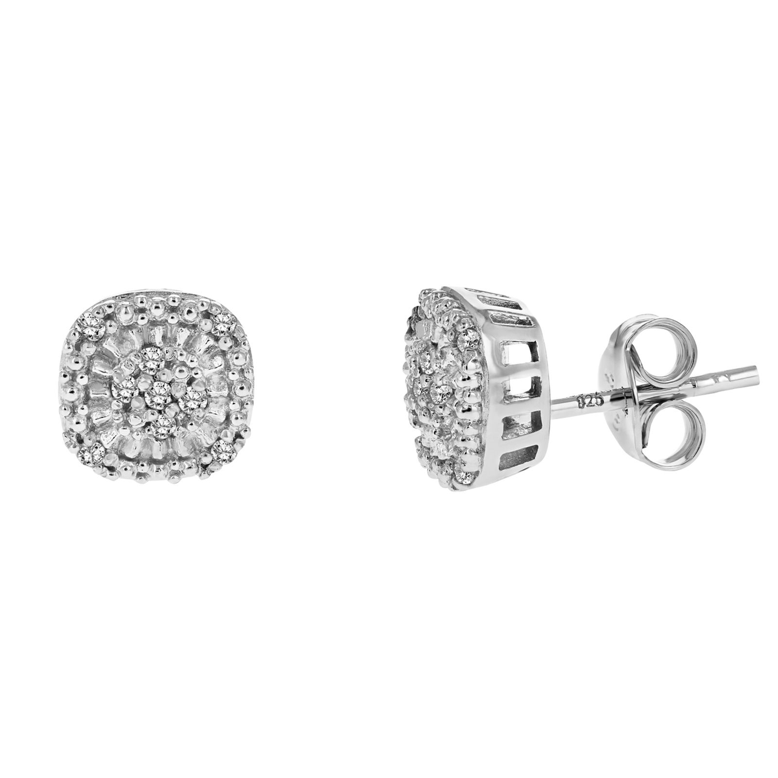 Amairah .10 ct. t.w. Diamond Earrings in .925 Sterling Silver with