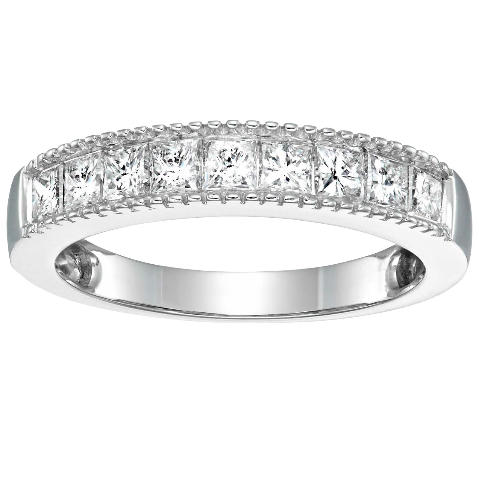 Milgrain diamond deals wedding band