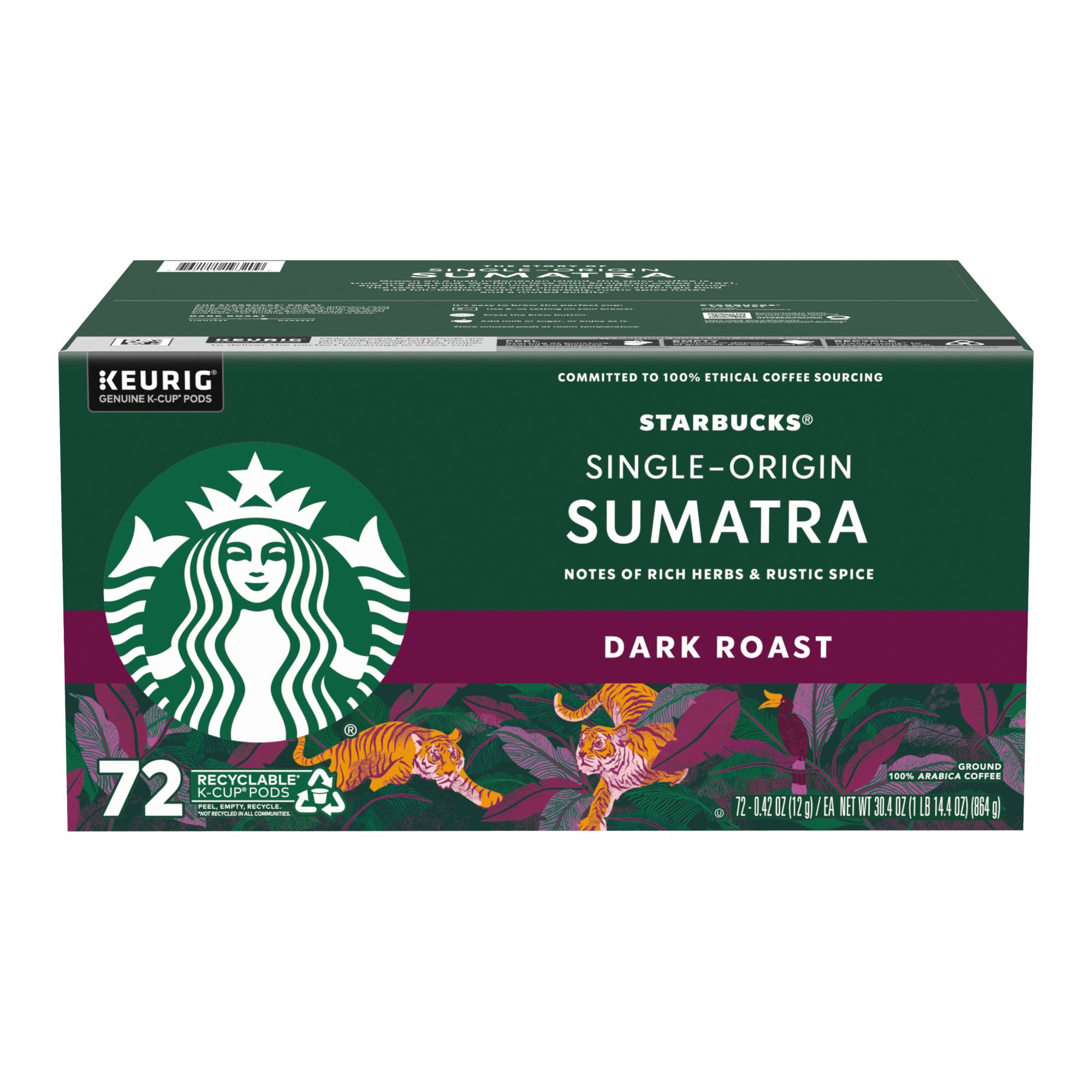 Starbucks Dark Roast K-Cup Sumatra, 72 ct.