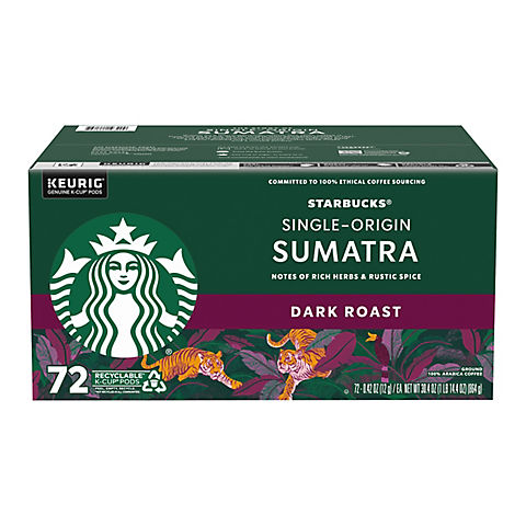 Starbucks Sumatra Dark Roast K-Cup Pods, 72 ct.